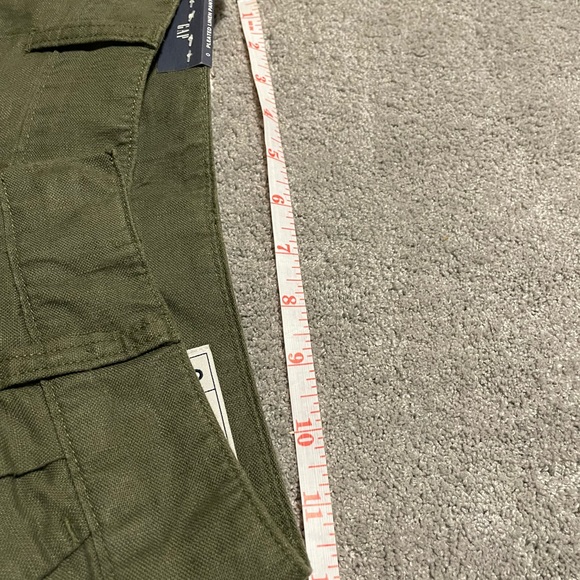 NEW Gap Pleated Linen Pants Women’s Size 0 Olive Wide Leg High Rise - Picture 8 of 12